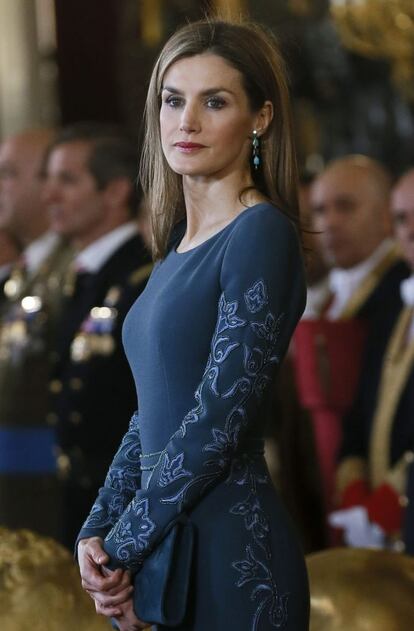 Doña Letizia, durante la celebración de la Pascua Militar.