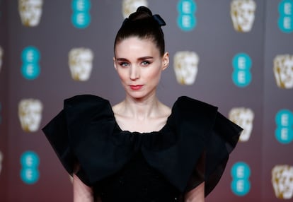 Rooney Mara arrives at the Royal Albert Hall in London, February 2, 2020.