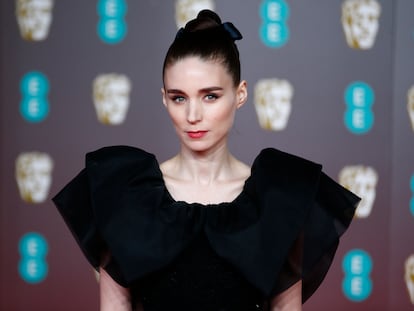 Rooney Mara arrives at the Royal Albert Hall in London, February 2, 2020.