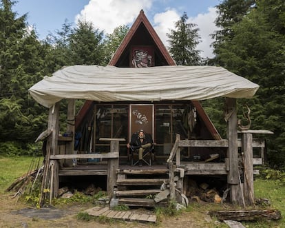 Rick en su cabaña.