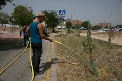 José Antonio Esteban, en el barrio Colonia Jardín en el suroeste de Madrid.