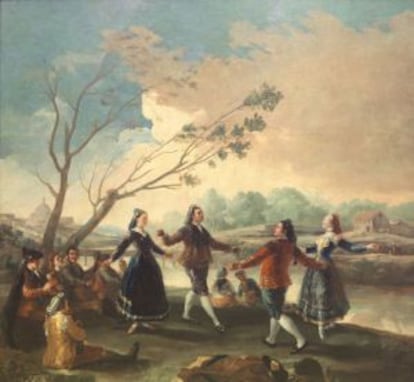 &#039;Baile a orillas del Manzanares&#039;, &oacute;leo que pint&oacute; Goya en 1776-77.