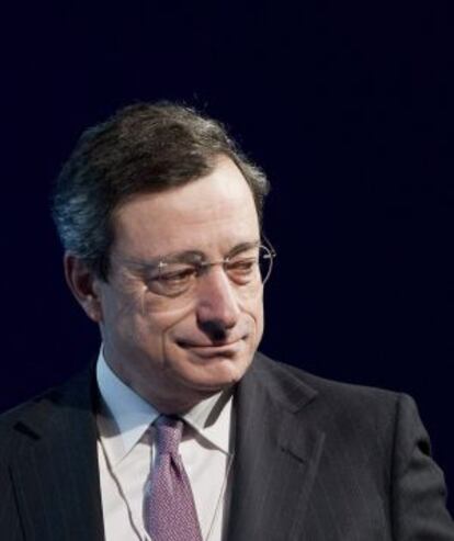 El presidente del BCE, Mario Draghi, en Davos la semana pasada.