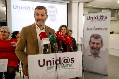 Julio Rodr&iacute;guez, en la presentaci&oacute;n de su candidatura.