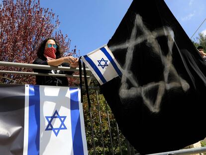 Protesta contra el bloqueo parlamentario en Israel, el miércoles en Jerusalén.