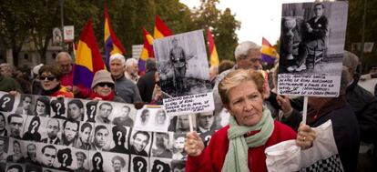 Marcha por la Memoria Historica, este domingo, en Madrid. 