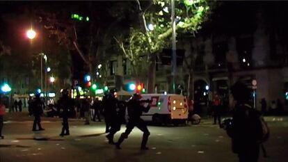 Video footage of riot police in the area where Quintana was wounded.