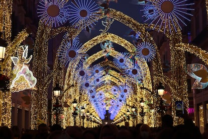 Iluminación navideña de la calle Larios de Málaga. |