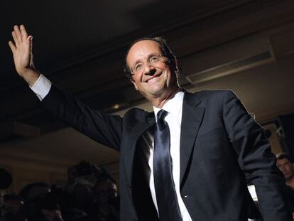 François Hollande, tras la primera vuelta de las primarias socialistas.