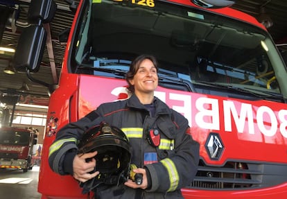 Paula Pérez, bombera del cos de Barcelona.
