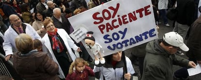 Un momento de la protesta por las calles del centro.