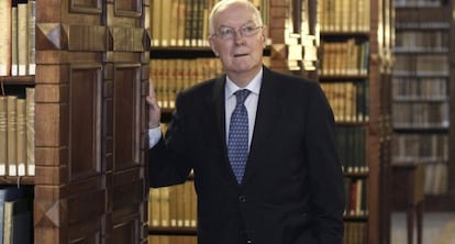 Víctor García de la Concha en la RAE esta mañana.