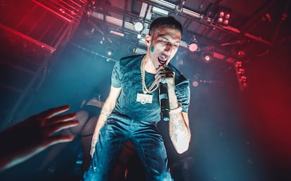 El granadino Yung Beef, en concierto en la Sala Cool Stage de Madrid, el 12 de septiembre de 2019.