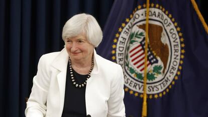 Janet Yellen, en la &uacute;ltima rueda de prensa celebrada en diciembre