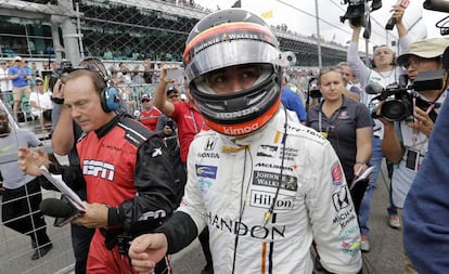 Alonso, en el Indian&aacute;polis Motor Speedway.