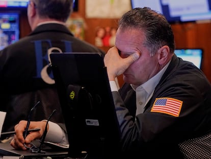 Un operador de la Bolsa de Valores de Nueva York, el jueves 10 de abril de 2025.