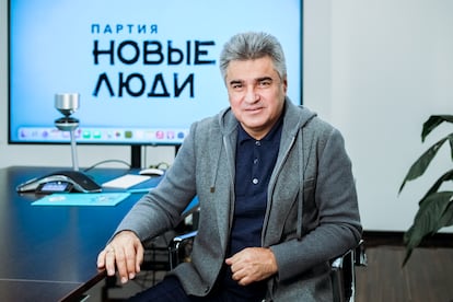 Alexéi Nechaev, fundador y líder de Gente Nueva y diputado de la Duma estatal, en el cuartel general del partido en Moscú. 