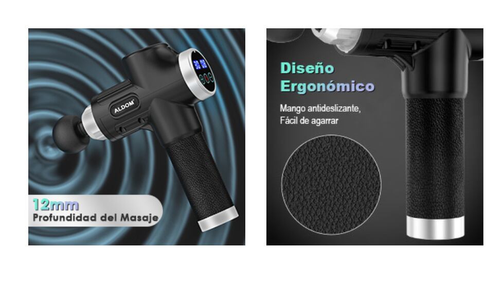 Detalles de la pistola de masaje más vendida.