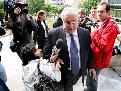 Juan Antonio Valdivia, a la entrada de los juzgados de la Audiencia Provincial de Madrid.