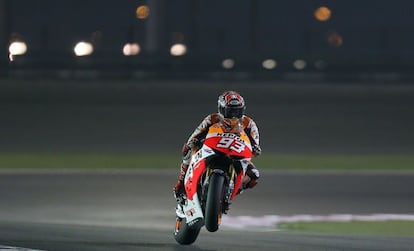 Marc M&aacute;rquez, en el circuito de Catar.