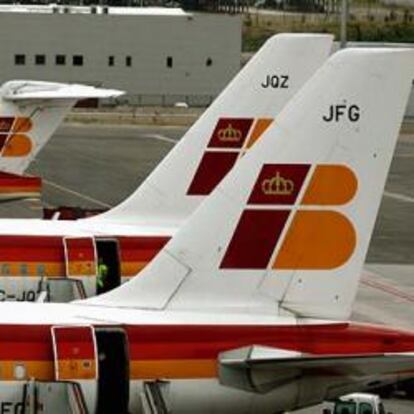 Aviones de la flota de Iberia.