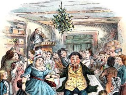 Ilustración de los Cuentos de navidad, de Dickens.