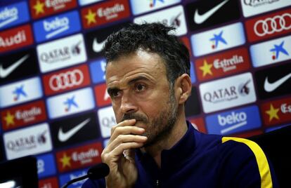 Luis Enrique, en la conferencia de prensa ofrecida en la ciudad deportiva.