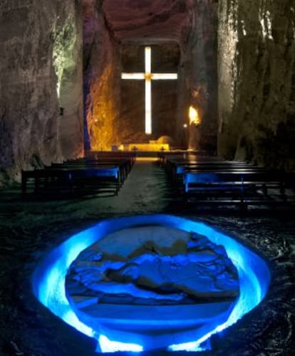 Interior de la catedral de sal de Zipaquirá (Colombia).