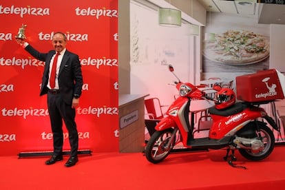 El consejero delegado de Telepizza, Pablo Juantegui, en la salida a Bolsa de la compañía.