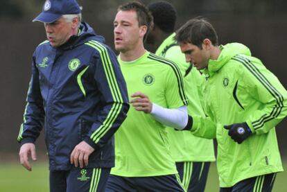 Terry, durante el entrenamiento de esta mañana