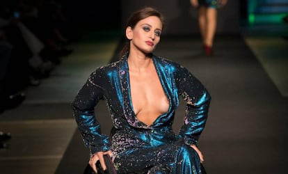 Manuela Migliaccio desfilando en la Semana de la Moda de Mil&aacute;n. 