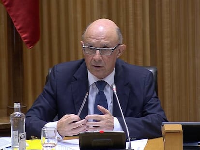 Cristóbal Montoro declarando sobre los Presupuestos Generales del Estado