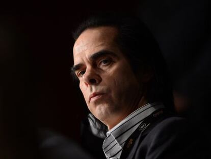 El músico Nick Cave en la presentación de la película 'Lawless'.