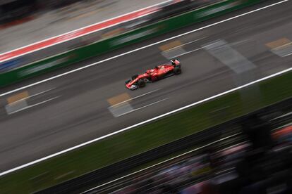 El piloto Sebastian Vettel, en un momento de la carrera.