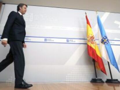 Alberto Núñez Feijóo, ayer en la rueda de prensa tras el Consello de la Xunta.