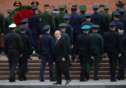 El presidente Vladimir Putin durante una ceremonia militar en Moscú (Rusia), el 22 de junio de 2022.