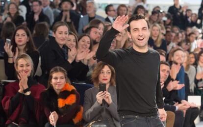 Nicolas Ghesquière, en el desfile de Louis Vuitton para la temporada de invierno 2014/2015, en marzo en París.