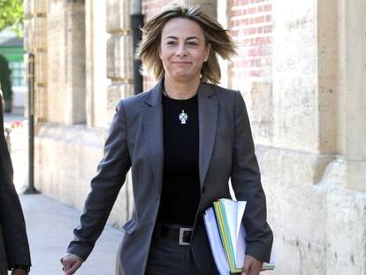 La alcaldesa de Alicante, Sonia Castedo, ante el TSJ de Valencia, donde declaró el pasado marzo.