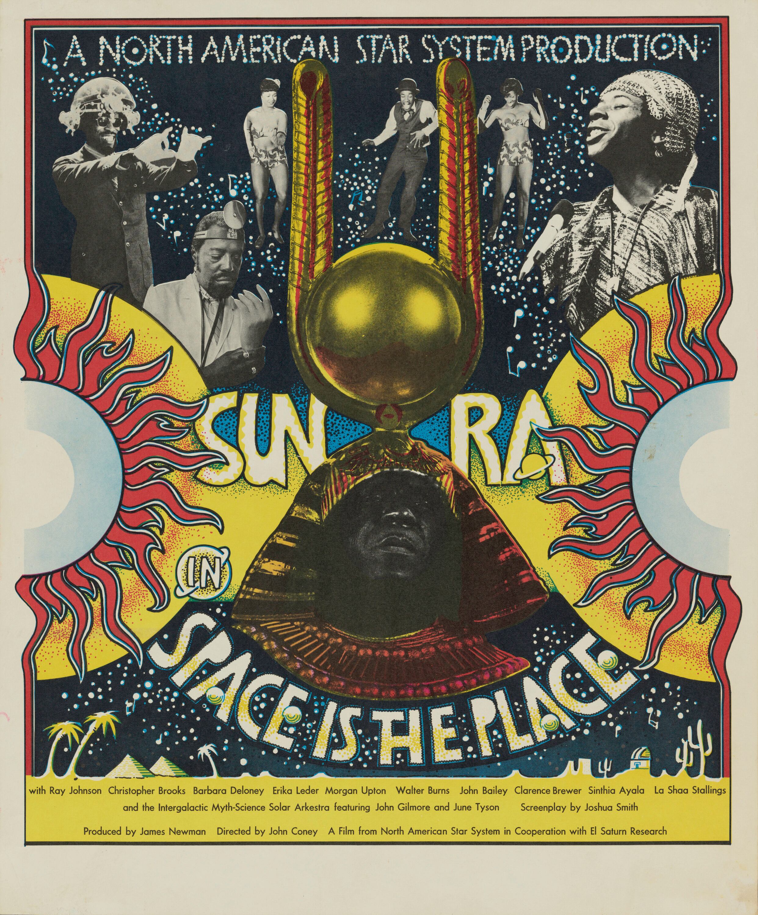 Cartel de la película 'Space is the Place' (1974), fantasía afrofuturista con Sun Ra & The Arkestra.