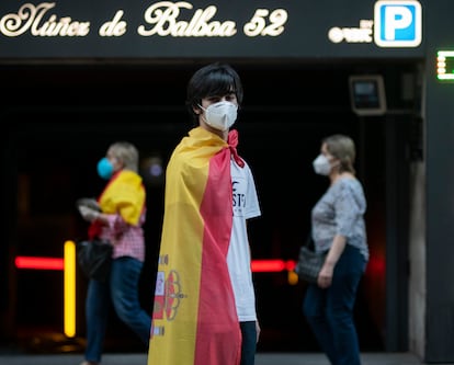 Nacho Martínez, en Núñez de Balboa este jueves, conoció las protestas a través de Instagram.