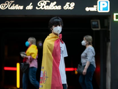 Nacho Martínez, en Núñez de Balboa este jueves, conoció las protestas a través de Instagram.