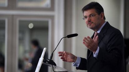 El ministro de Justicia, Rafael Catalá, este martes en Madrid.