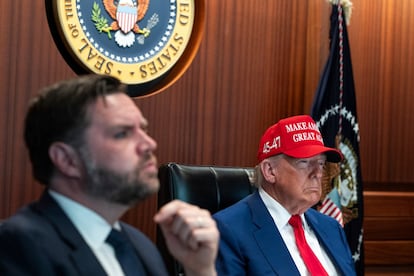 Donald Trump y J. D. Vance en la Casa Blanca, Washington.