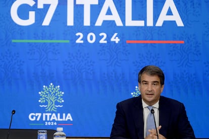 Raffaele Fitto, ministro italiano de Asuntos Europeos, en Roma en agosto.