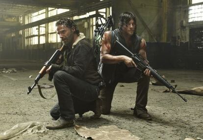 Rick y Daryl, en un momento de la quinta temporada de 'The Walking Dead'.