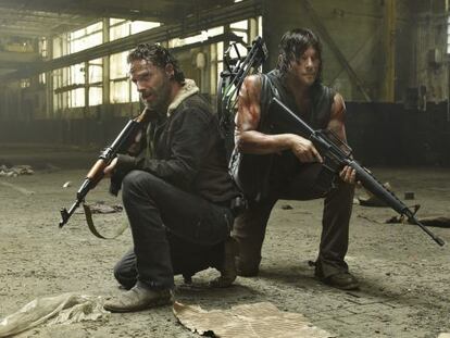 Rick y Daryl, en un momento de la quinta temporada de 'The Walking Dead'.