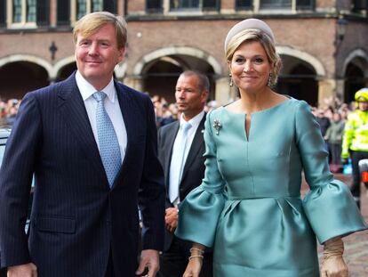 Guillermo Alejandro y Máxima, en La Haya.