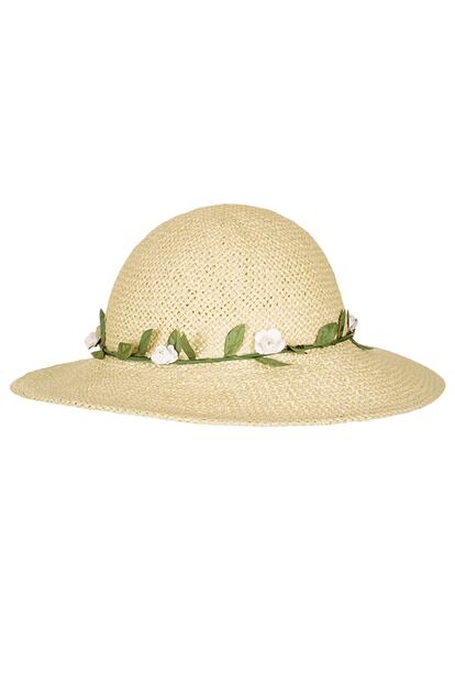 Sombrero decorado con flores de TopShop (33 euros).