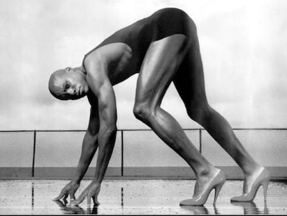 El atleta Carl Lewis, visto por Leibovitz.