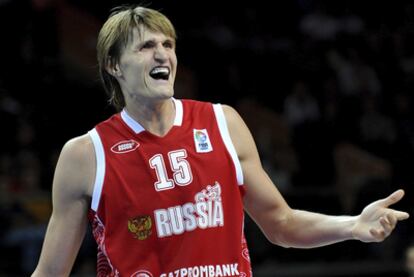 El ala-pívot Kirilenko, durante el Eurobasket de Lituania.